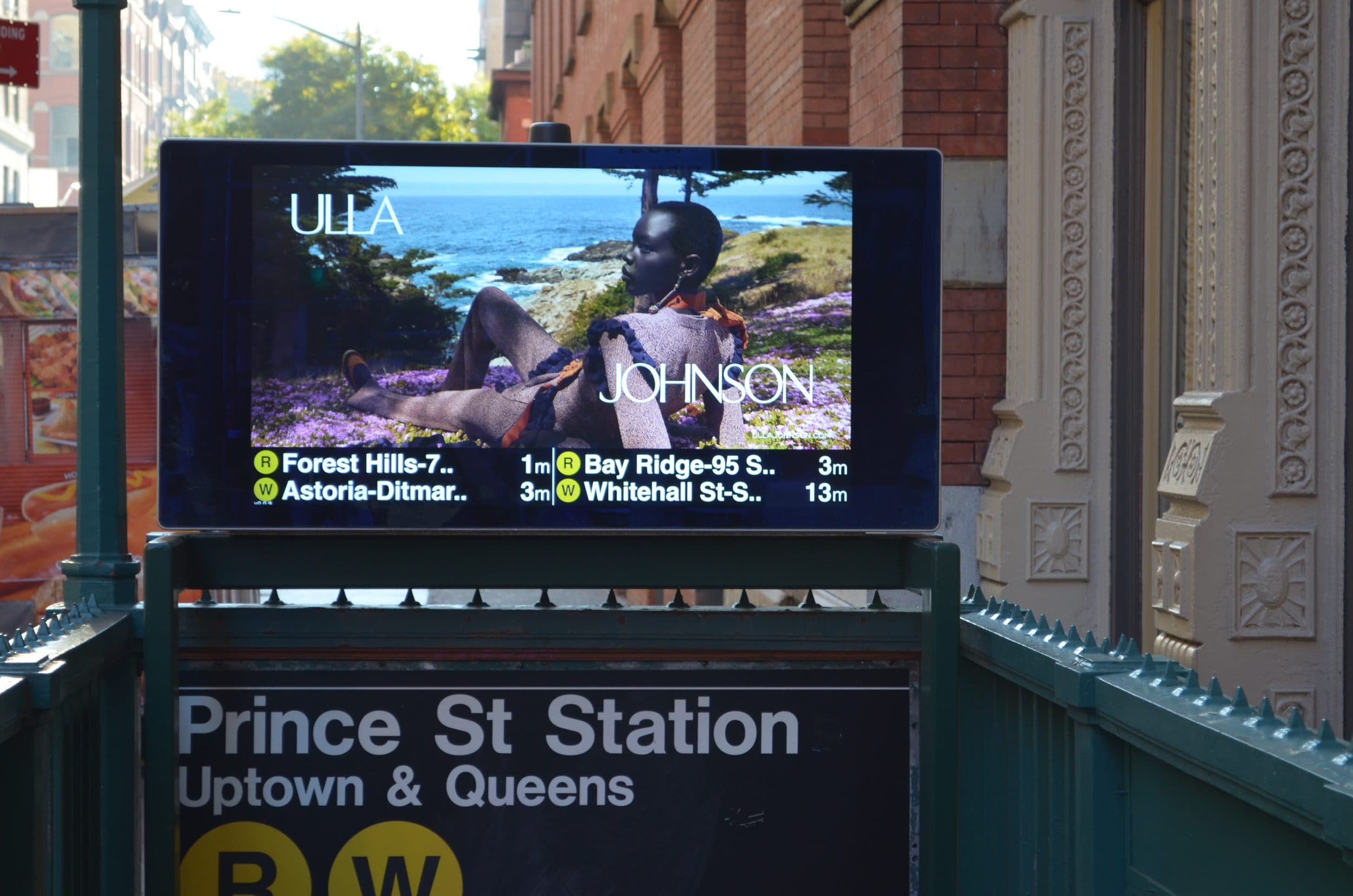 Ulla Johnson — digital urban panel at Prince Street Station, New York